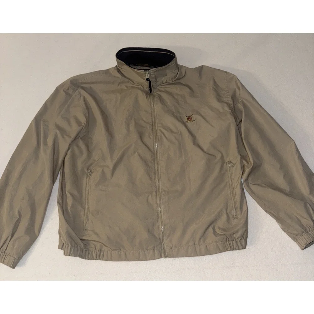 Vintage/ Preppy/classic/Tommy Hilfiger windbreaker/tan/size Large